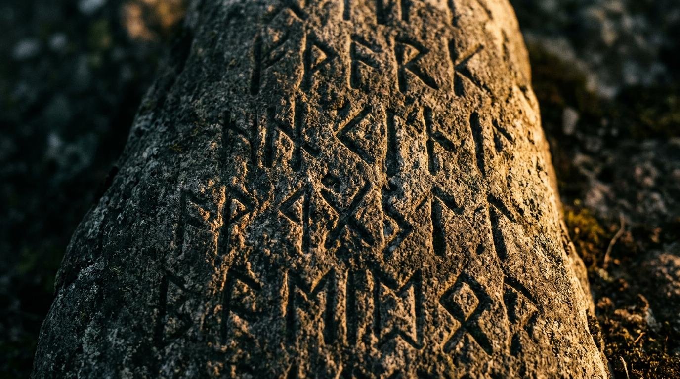 Elder Futhark rune stone texture